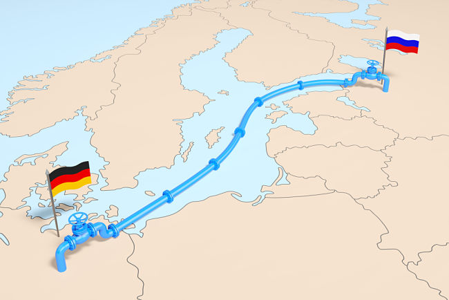 Mapka plynovodu Nord Stream 2