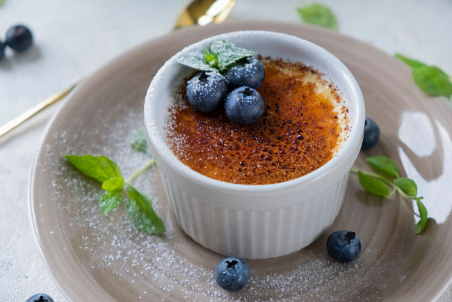 Oflambované Crème Brûlée